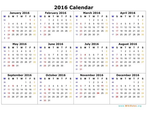 Belmont 2016 Calendar